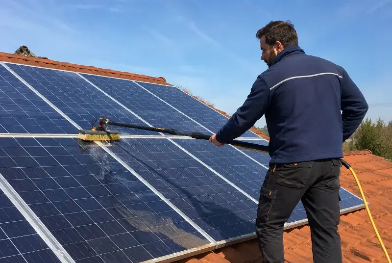 Nettoyage et entretien de panneaux solaires à Saint-Mars-la-Réorthe